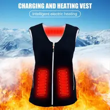 Прочные походные жилеты портативный тонкий дизайн USB Перезаряжаемый жилет с подогревом V образным вырезом зимний теплый жилет для кемпинга на открытом воздухе