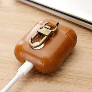 

Genuine Leather Earphone Case For AirPods 1-2 Bluetooth Wireless Headphone Charging Box Slim Cover Luxury Cow Skin Myl-CX1