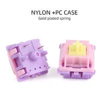 

EQUALZ Mechanical Keyboard Linear 62g POM 5 Pins Macho Switches Factory Lubed Same as Banana Split Gamer Gold Plated Spring