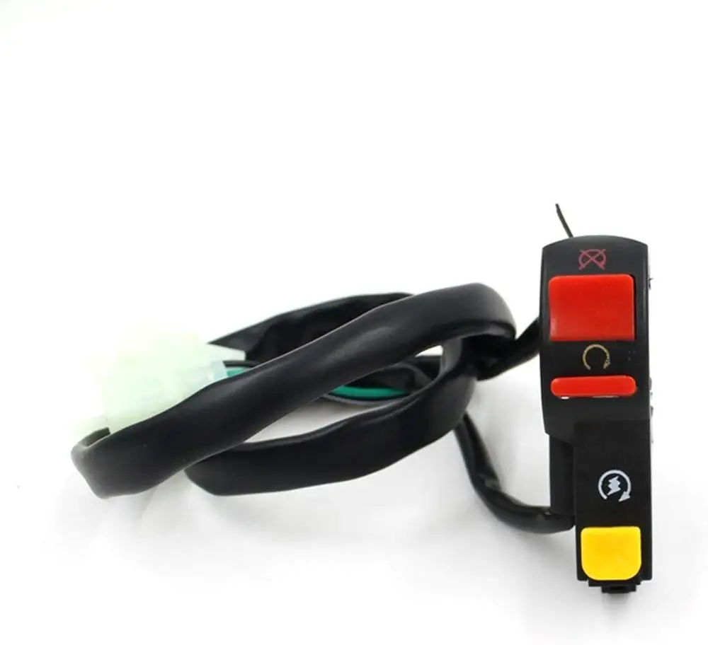 DELUXEMOTO(TM) Universal Handlebar Switch Starter Kill Push ON OFF Button for Motorcycle Scooter Pit/Dirt bikes