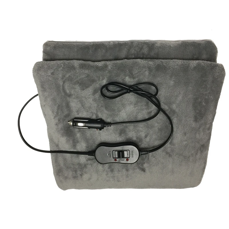 

Car Blanket, 12V Heated Fleece Travel Throw Heating Blanket with AC Adapter for Car Auto Supplies RV - Great Cold Weather Suppli
