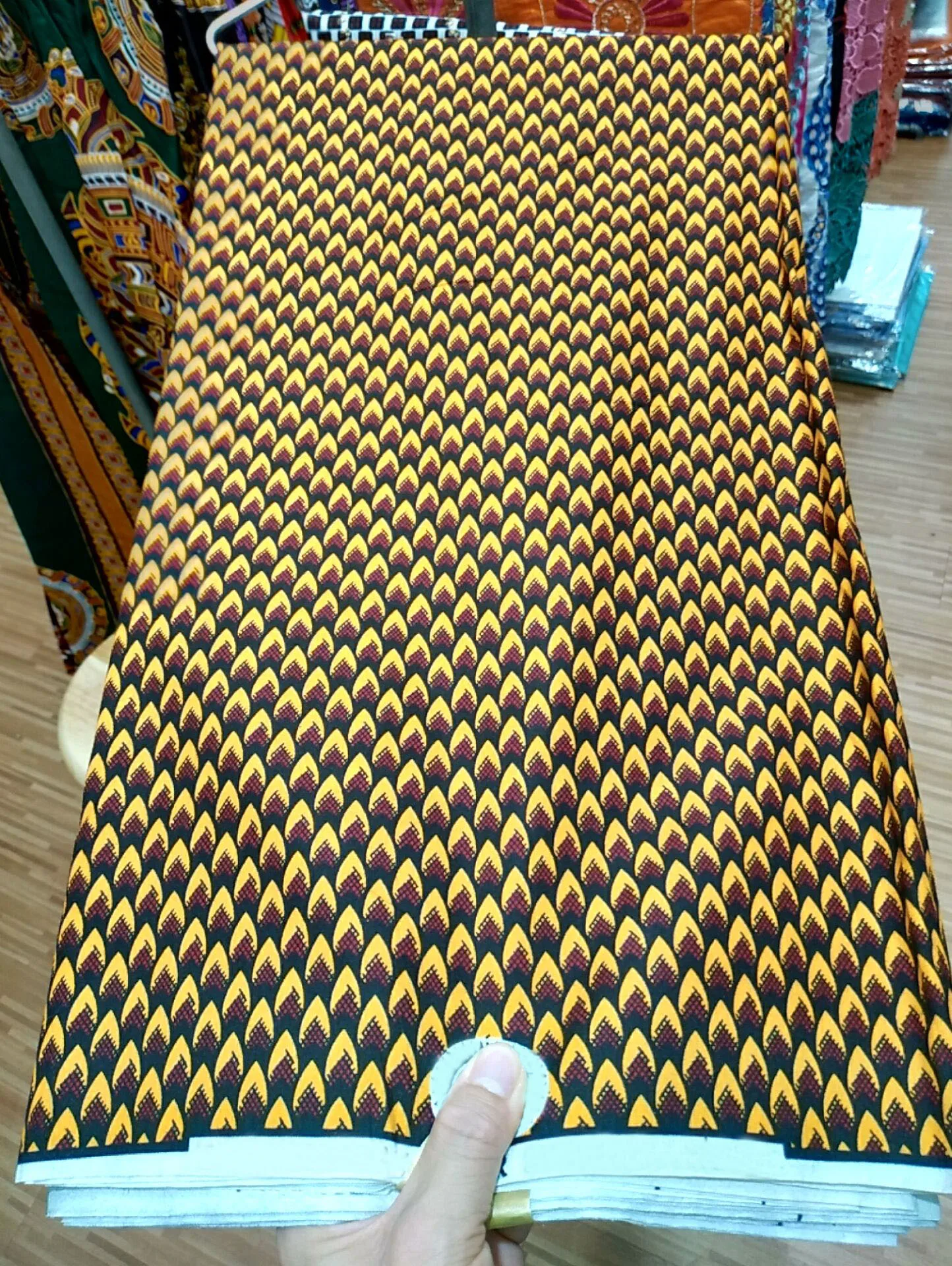 Рыбья шкала Африканский Воск Печать Ткань Анкара ткань воск tissu africain Котон гхановый воск печать нигерийская кружевная ткань высокого качества 6 ярдов