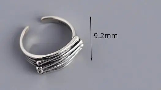 S925 silver woman's ring, original design opening adjustable, geometric line twining silver ring for women - Цвет основного камня: see chart