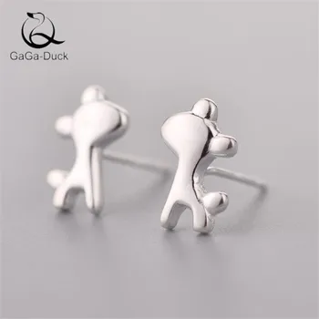 

New Simple Popular 925 Sterling Silver Fashion Jewelry Cute Deer Personality Simple Sweet Women Gift Stud Earrings E194