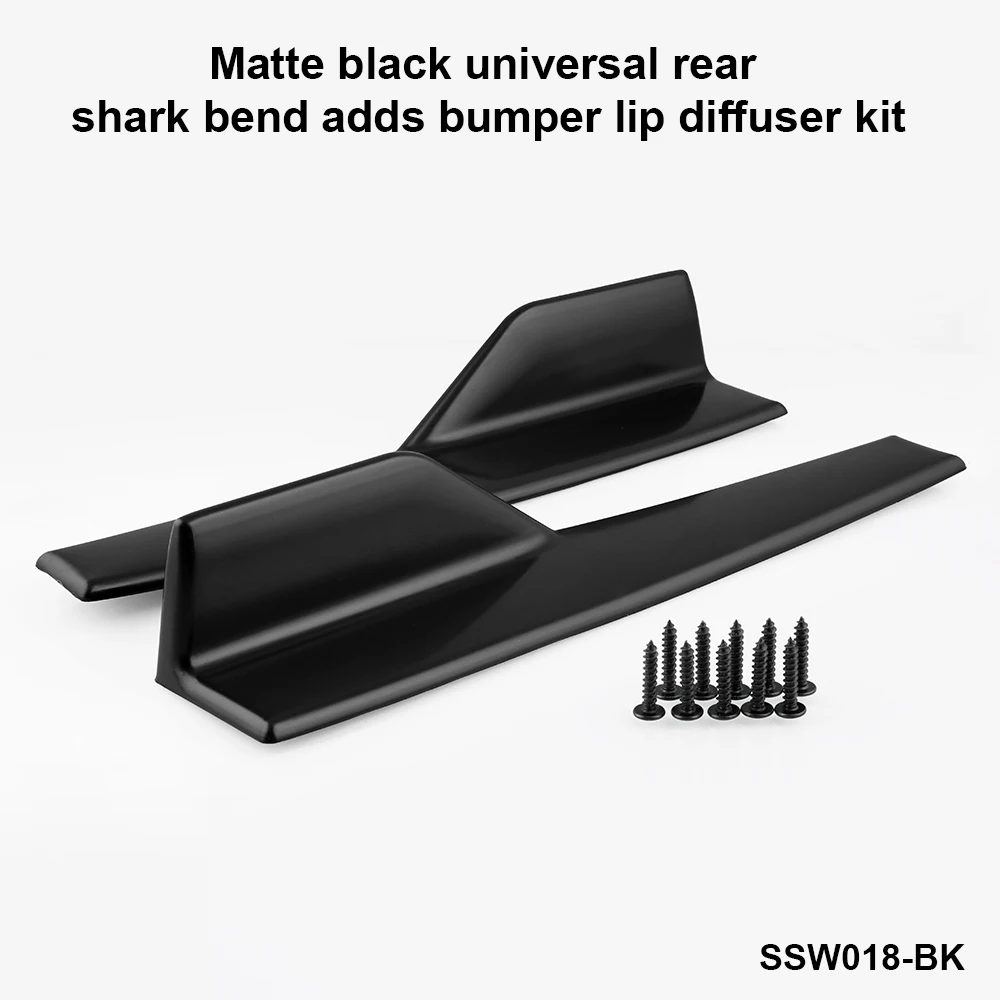 Stylish Vehicle Side Skirt Extension Accessory Rocker Splitters Winglet Wing Matte Black for Car