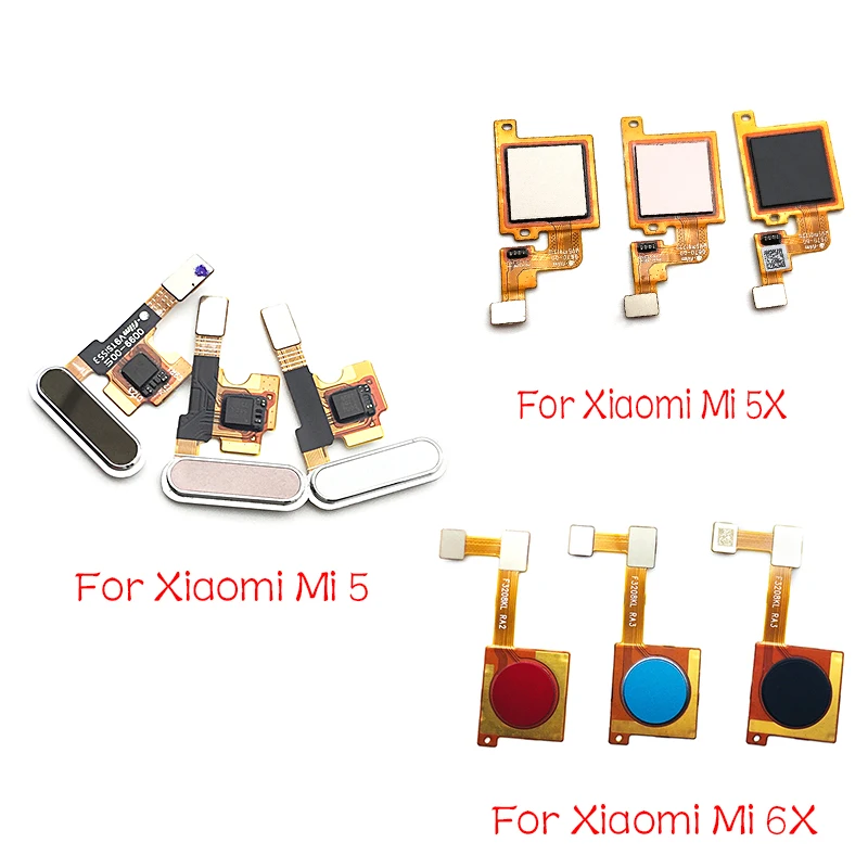 Для Xiaomi mi A1/mi 5X/mi A2/mi 6X mi 5 5S Plus домашний считыватель пальцев Сканер отпечатков пальцев Главная кнопка гибкий кабель