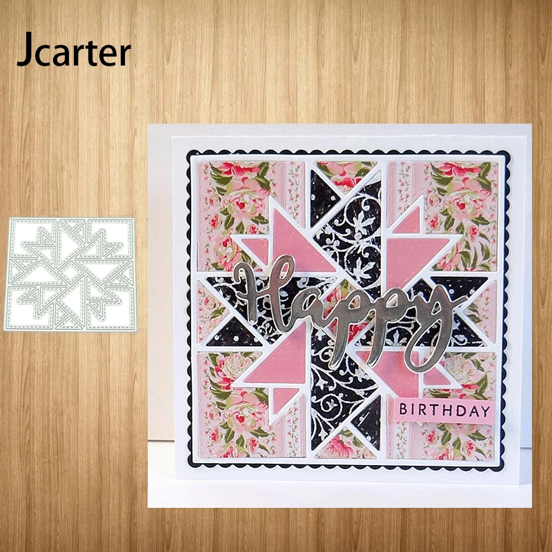 Grid Square Geometry Metal Cutting Dies Craft Cut Die Stencil