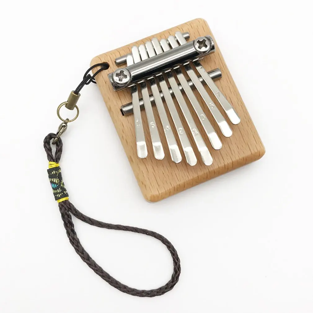 

Thumb Piano 8-Tone Mini Kalimba Finger Piano Portable Music Instrument African Thumb Whole Board Wood Kalimba Piano