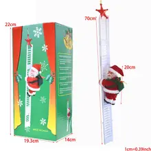 Electric Santa Claus Climbing Ladder Doll Toy for Xmas Party Home Wall Decoratio Electric Santa Claus Climbing Ladder Doll Toy for Xmas Party Home Wall Decoratio