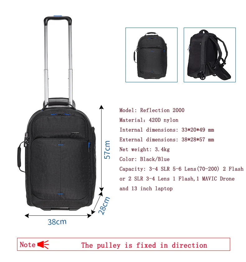 Professional backpack Outdoor SLR micro single digital camera bag Benro Reflection series Reflection 1000 15000 2000 camera bag