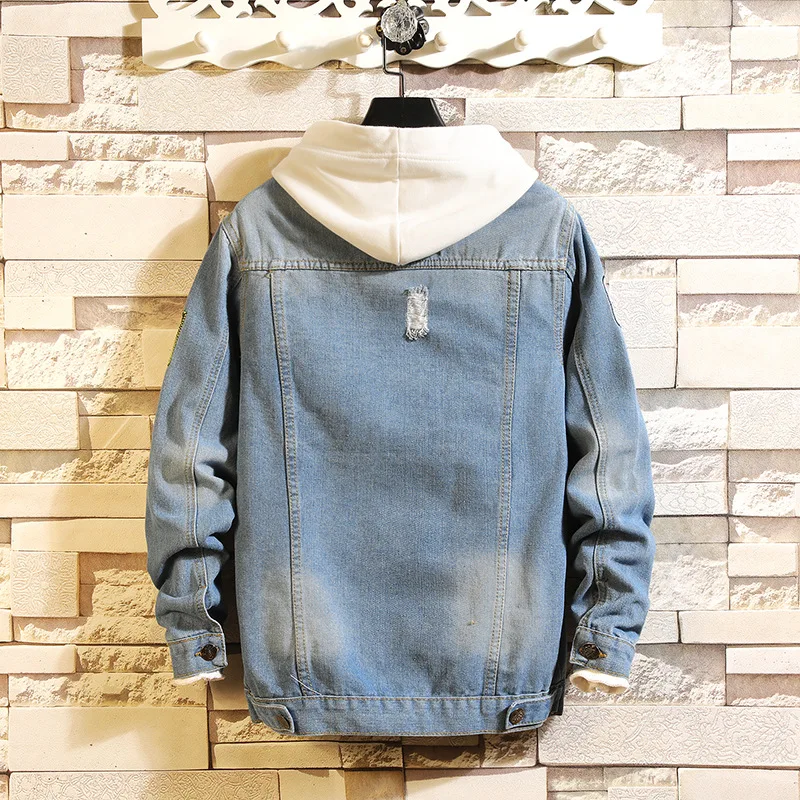 

Spring Clothing New Style Japanese-style Retro Trend Washing Retro Badge Cowboy Clothing Jacket Men's Korean-style Youth Jeans C