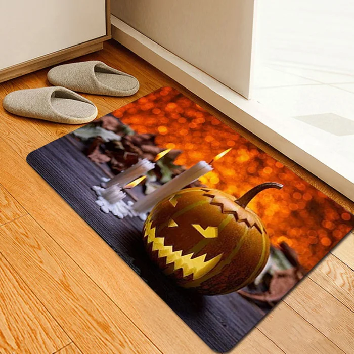 Хэллоуин ковер сцена реквизит для обустройства Печатный коврик, напольный ковер для дверной проем кухня ванная комната LE66