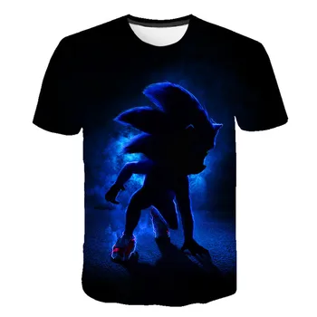 

Sonic Summer T Shirt For Choldren Boys Girls 3D Cartoon Printed Short Tee T-shirt Polyester Tshirt Kids Children Clothes 4-14T