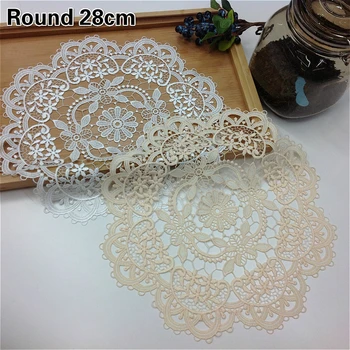 

Pastoral Classical Milk Shreds Crochet Exquisite Placemat Bedroom Coaster Fruit Dessert Cup Table Mat Sofa Armrest Cover Cloth