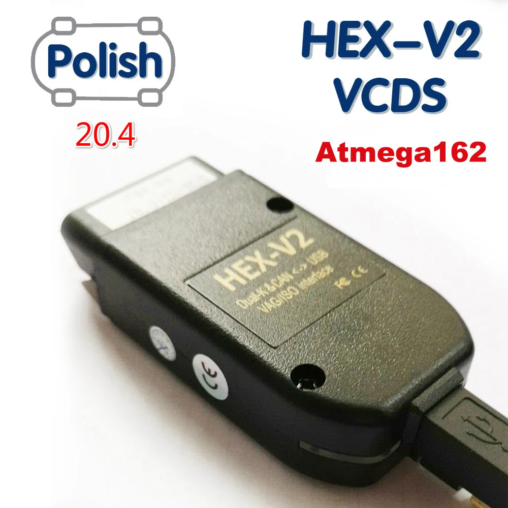 2020 Popolar Vcds HEX V2 интерфейс VAGCOM 20.4.2 VAG COM 19 6 для VW AUDI Skoda Seat Vag 20 4 польский ATMEGA162 + 16V8