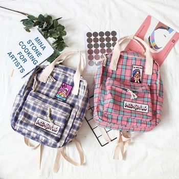 

Brand Design Japanese soft sister chic bag female Korean version of small Harajuku student Mori canvas backpack ins backpack