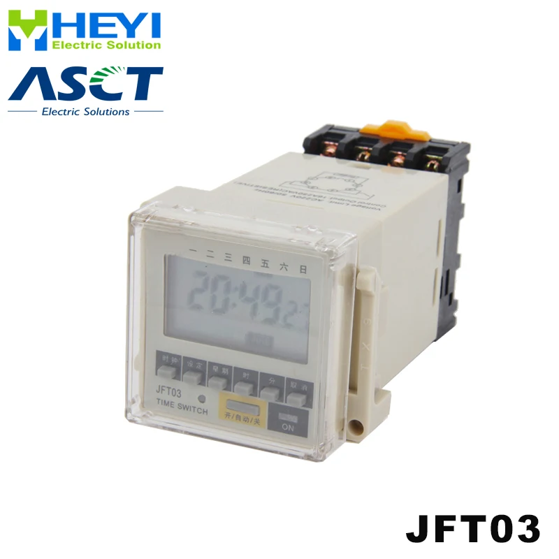 Программируемый на неделю светодиодный цифровой таймер switch1 N/O 1N/C JFT03 AC 220 В панель