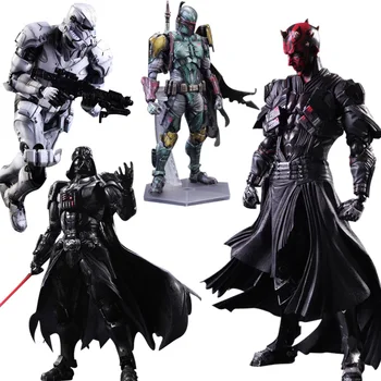 

Play Arts KAI Star Wars Figure Toy Boba Fett Darth Vader Stormtrooper Maul PVC Action Figure Toy Model Toys Collection Doll Gift