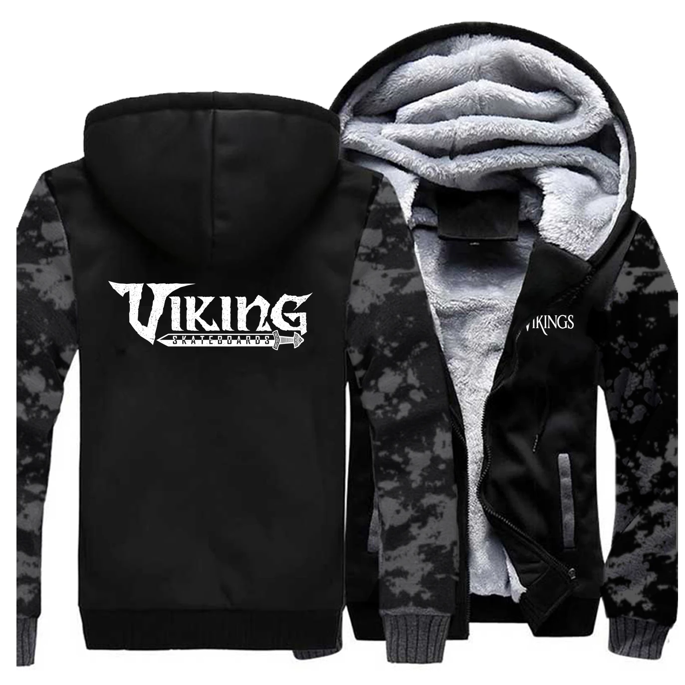 Odin Vikings, теплое толстое флисовое пальто, толстовка, мужская зимняя куртка, герой анархия, пальто, серая толстовка, плотные толстовки, мужские куртки