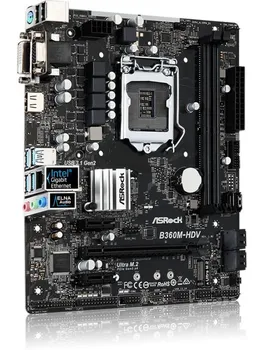 

MB ASRock b360m-hdv soc-1151v2 Intel B360 2xddr4 mATX AC'97 8ch(7.1) gblan + VGA + DVI + HD