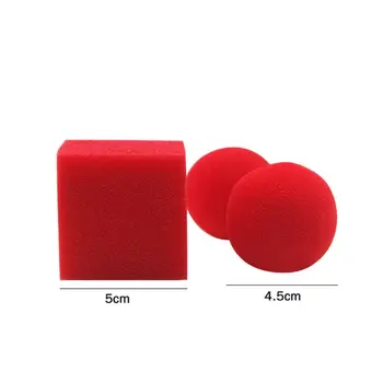 

1Block 2 Sponge Balls Magic Props Close Up Street Classical Illusion Magic Tricks R9UE