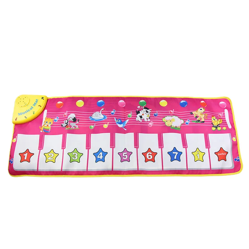 Fun Cartoon Piano Carpet Children'S Puzzle Music Blanket Flash Music Piano Carpet Piano Keyboard Carpet Animal Blanket Press Pla