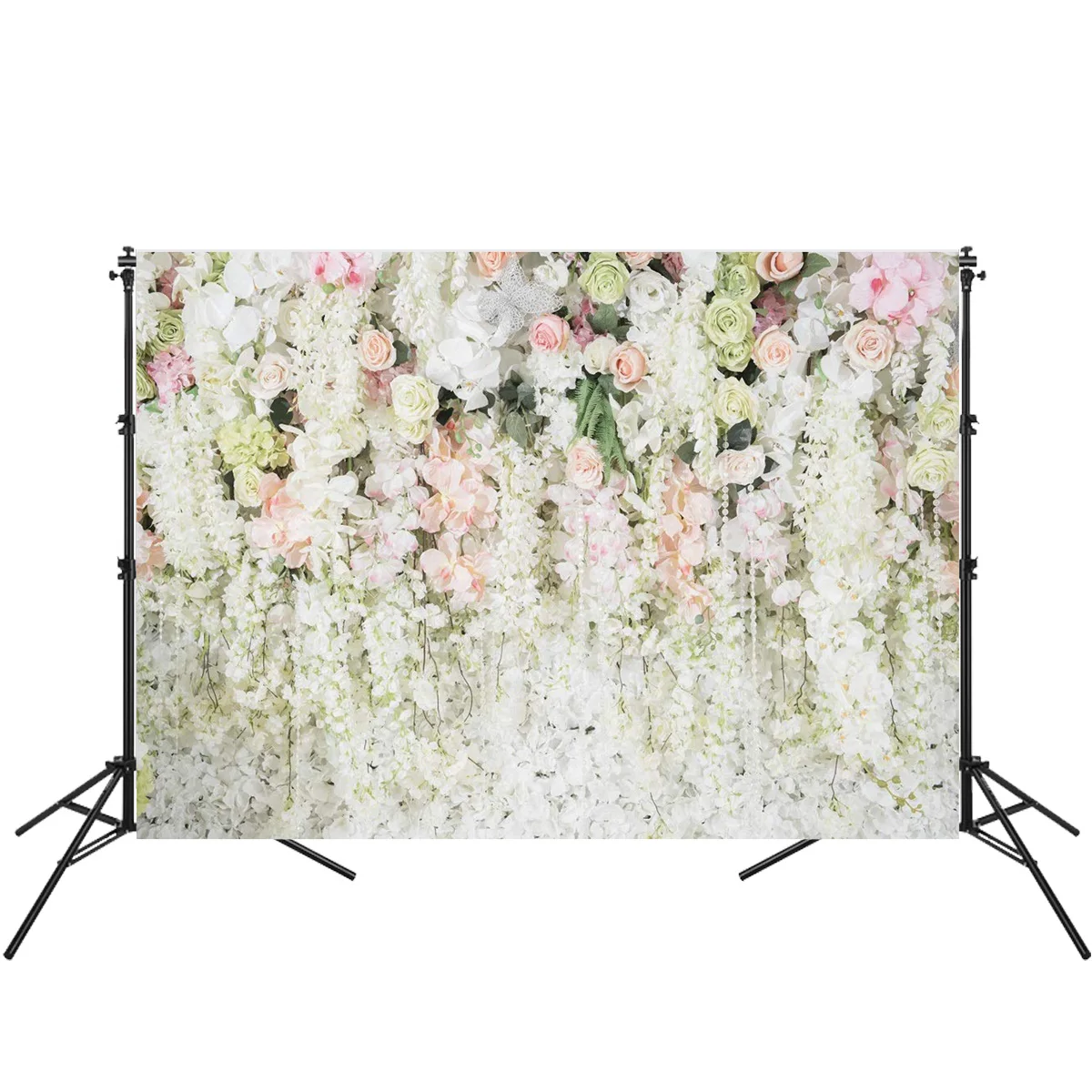 Puseky Blossom Сатиновые розы/украшение на свадьбу стена ребенок Фотография фоны на заказ фотографические фоны реквизит для фотостудии - Цвет: White Light Pink