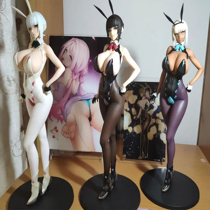 GZTZMY 25cm Q-Six Sexy Bunny Girl Erika Izayoi soft body Sexy girls PVC Action Figure Anime Figure M