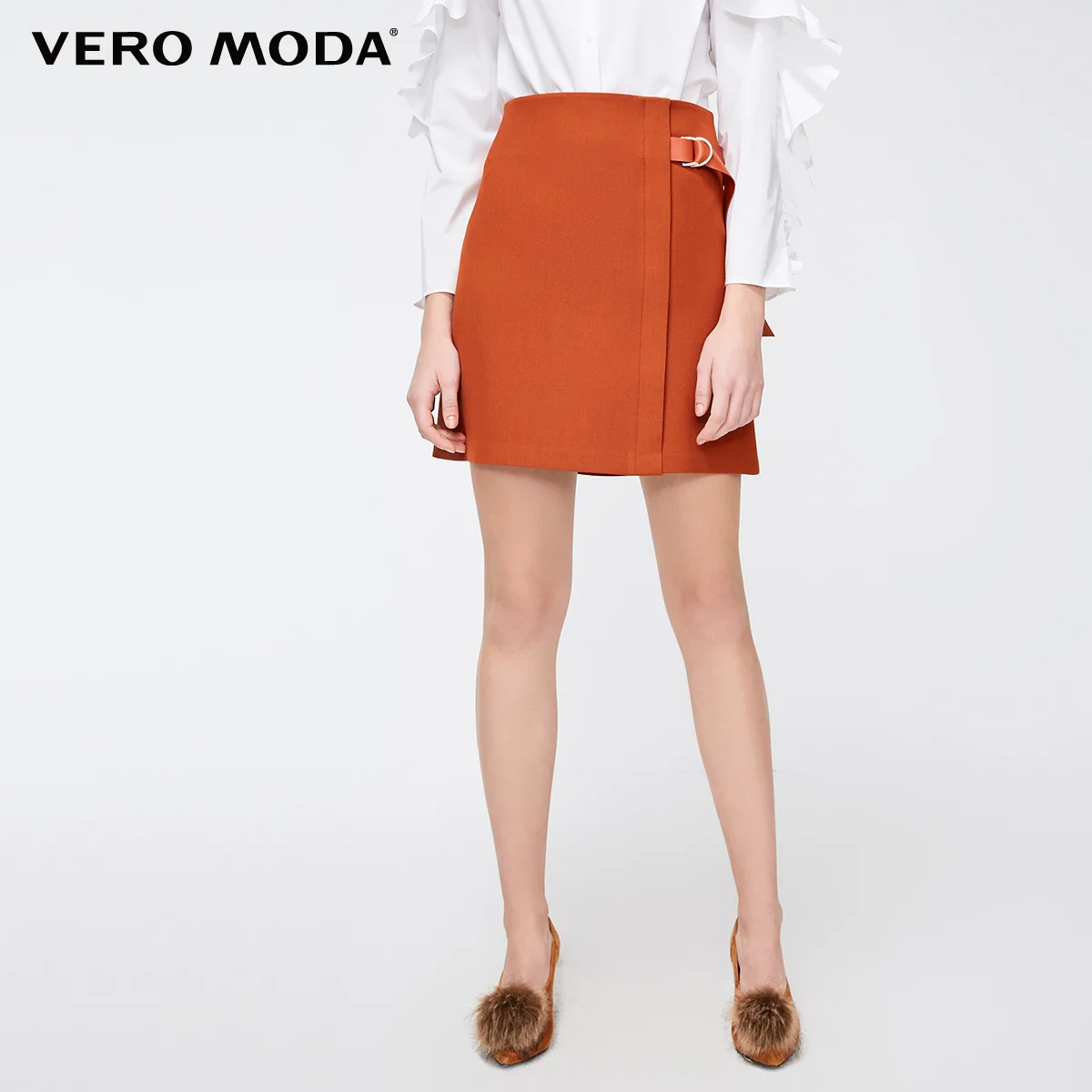 Vero Moda женская OL стильная облегающая юбка на шнуровке | 319116523 - Color: Ingot orange