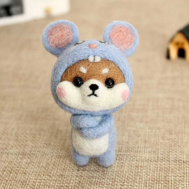 DIY иголка для рукоделия из валяной Животные ручной работы 12 китайских моторных лодок Стиль из косплей Shiba игрушка войлочная шерсть наборы для ремесла для детей& Friend подарок