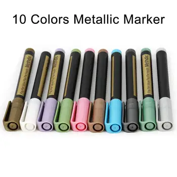 

Methdic 10colors Metallic Markers Paints Pens for Paper Stone Glass Wall