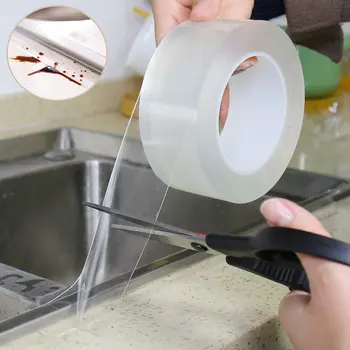 

Kitchen Sink Mildew Waterproof Self Adhesive Tape Transparent Sticky Tape Silicone Strong Sealing Tape Bathroom Pool Seal Strip