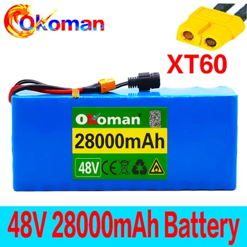 

48V battery 13s3p 28Ah battery pack 1000W high power battery Ebike electric bicycle BMS with xt60 plug
