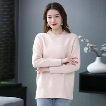 *#Best Price Minimalist Woman Pure Colour Pullover Sweater Beige Pink Blue Red Plain Knitwear Female Autumn Winter Side Slit Essential Tops *#Best Price Minimalist Woman Pure Colour Pullover Sweater Beige Pink Blue Red Plain Knitwear Female Autumn Winter Side Slit Essential Tops