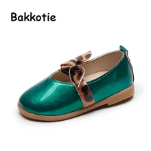 Bakkotie/Новинка 2019 года модная детская кожаная женская обувь из