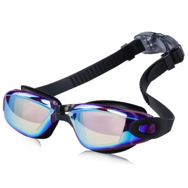 

Swimming Goggles Attached Earplugs Anti Fog UV Protection Men Kids Swim Googles