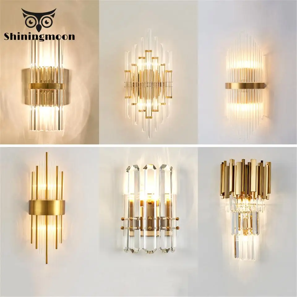 ^Cheap Modern Crystal Wall Lamps Gold Bathroom Bedroom Light Living Room Corridor Wall Lamp Interior Wall Sconce Lamp Light Fixtures ^Cheap Modern Crystal Wall Lamps Gold Bathroom Bedroom Light Living Room Corridor Wall Lamp Interior Wall Sconce Lamp Light Fixtures