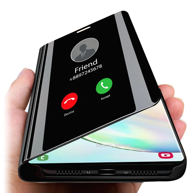Умный зеркальный флип чехол для телефона на samsung Galaxy S10 плюс S8 S9 S10e 5G Note 9 Обложка A20