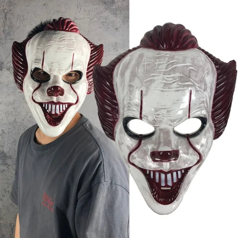 

Stephen King's It Masque plastic clown Joker Costume Masks Halloween Movie Cosplay mask Adults Party props