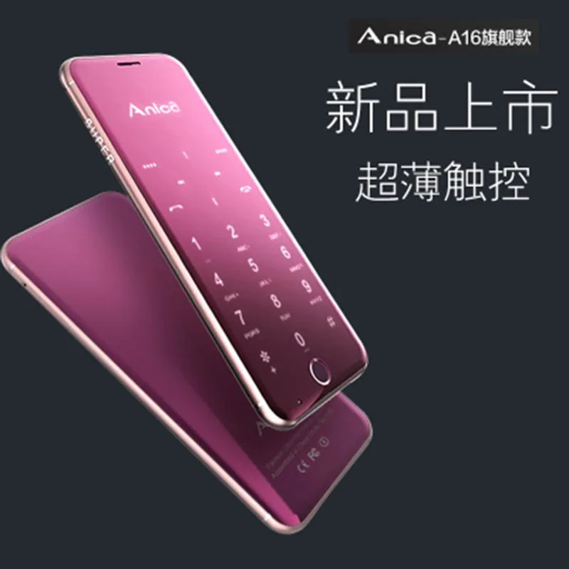 

A16 Fashion Ultra-Thin Touch Control Card Type Mobile Phone Bluetooth Dial Smart Anti-loss QQ WeChat