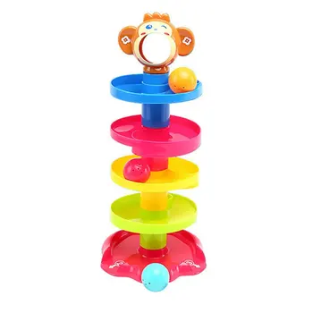 

Hot! Baby Toys Tower Puzzle Rolling Ball Bell Stackers Kids Toys Developmental Educational Toy Rolling Ball for Children new