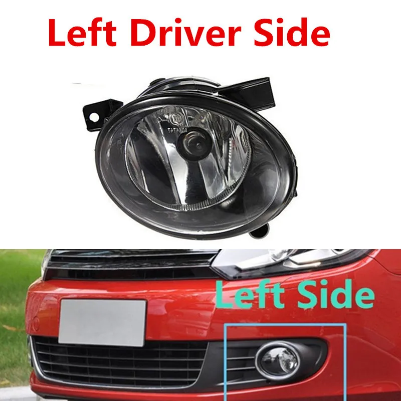 1Pcs Left Fog Lamp Для Volkswagen VW Golf 6 MK6 2010 2011 2012 2013 противотуманная фара передняя решетка бампера крышка света вентиляционный кабель комплект поводков - Цвет: 1Pcs Left Fog Lamp