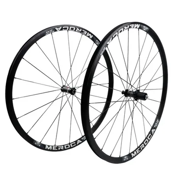 

MEROCA MX25 700C Road Bike Wheels V/C Brake Straight Pull 4 Bearing Bicycle Aluminum alloy Wheel Set front 20 rear 24 holes