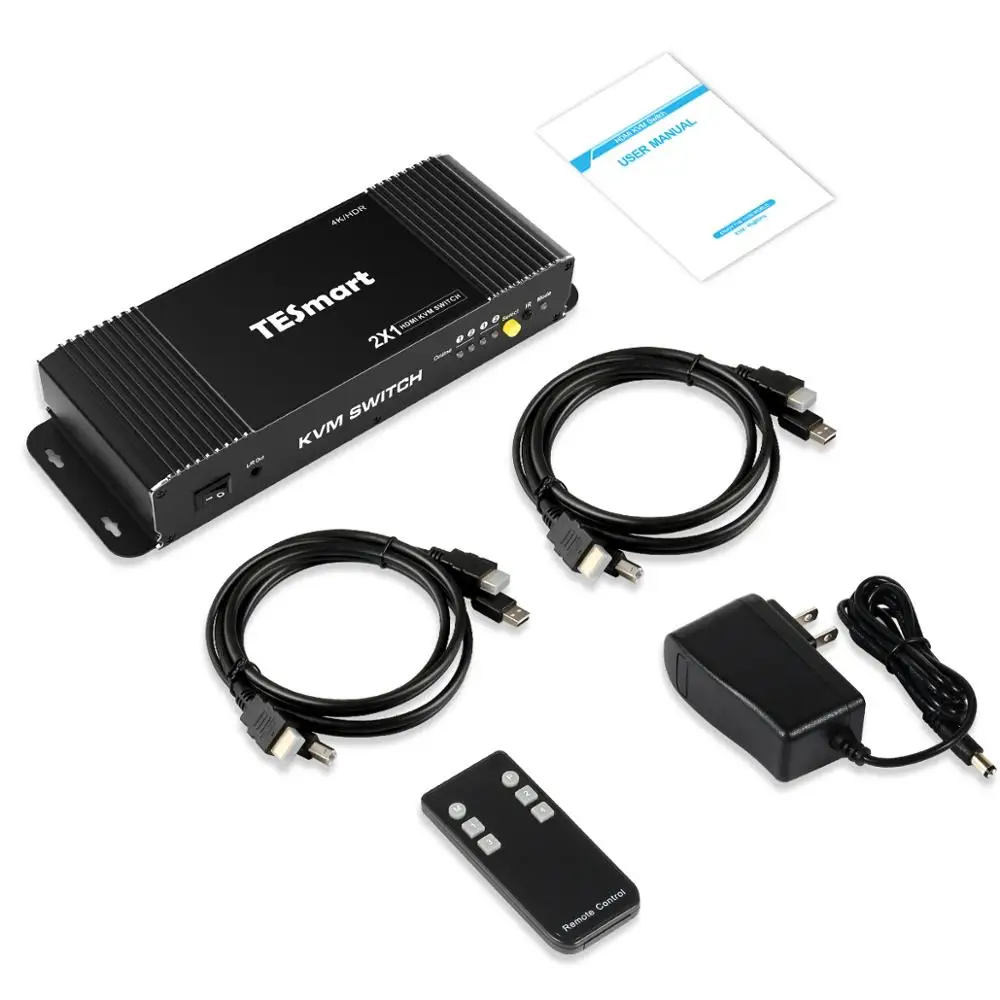 HDMI KVM переключатель 2 порта 4K Ultra HD 2x1 HDMI KVM коммутатор с 2 шт 5ft KVM Кабели Sup порт s механический и мультимедийный KVM USB2.0
