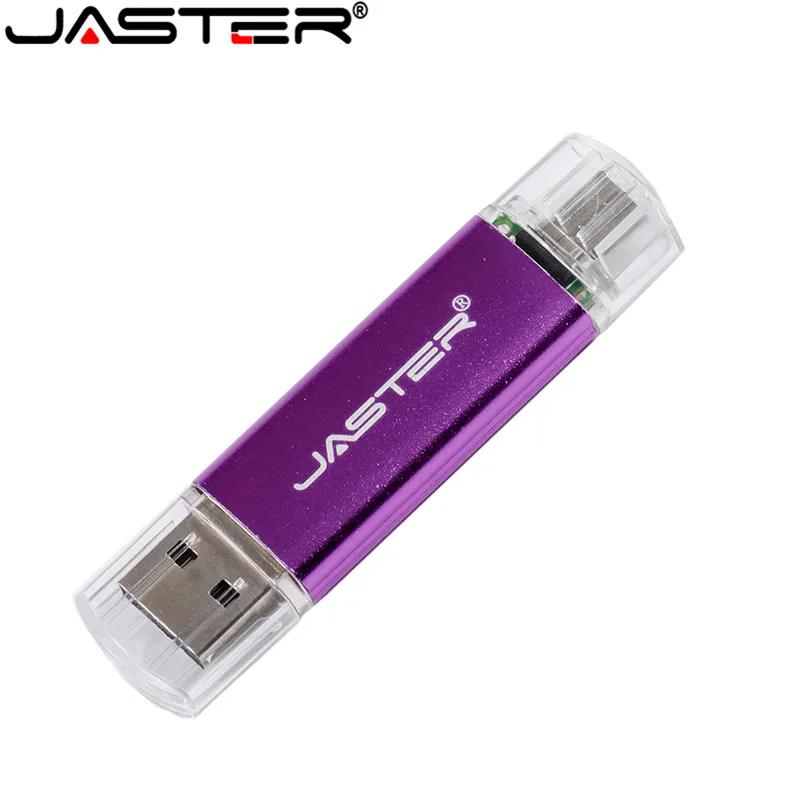 JASTER OTG Usb флеш-накопители 4 ГБ 8 ГБ 16 ГБ 32 ГБ 64 Гб металлический чехол флешки двойной флеш-накопитель для смартфонов Система android