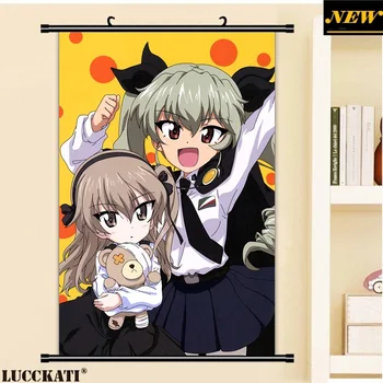 

LUCCKATI GIRLS und PANZER Series sexy loli lolita fashion uniform cameltoe cartoon anime wall scroll canvas painting poster