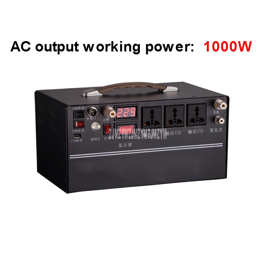 1000W 420000 мА/ч источник питания для хранения энергии для дома и улицы, портативное зарядное устройство, мобильный аккумулятор для хранения энергии, аварийный резервный внешний аккумулятор - Цвет: 1000W