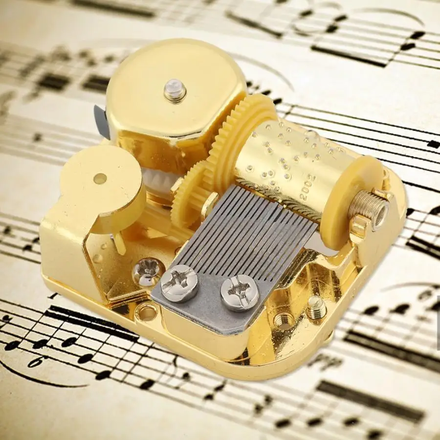 13 Tones DIY Musical Box Movement DIY Music Box Accessories with Screw+ Key Music Box Christmas Wedding Valentine's Day Gifts
