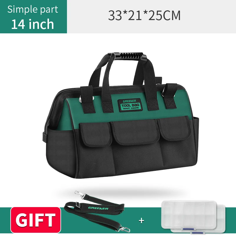 Greener Multi-Function Tool Bag 1680D Oxford Cloth Electrician Bag, Multi-Pocket Waterproof Anti-Fall Storage Bag mechanic tool bag Tool Storage Items