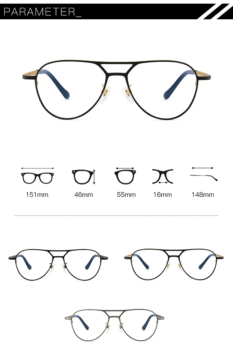 Vazrobe 151 мм титановая оправа для очков, мужские авиационные очки, очки для мужчин, рецепт, широкое лицо, 10 г, ультра-светильник, Ретро стиль
